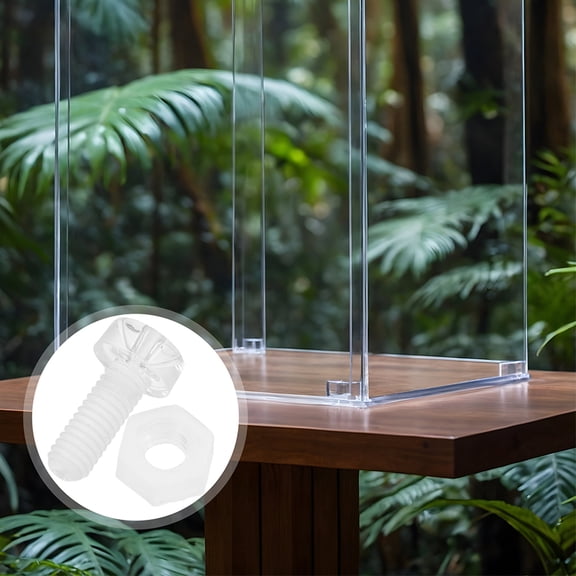 Hemoton Clear Acrylic Triangle Code Fastener Kit with M3x6 Screws and M3x2.4 Nuts for Home Use Stable and Safe Fixation