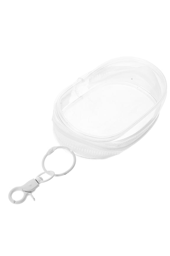 Clear Coin Purse Keychain Wallet Portable Small Transparent Pouch Mini Zipper Wallet Waterproof Keychain Bag For Coins For Women
