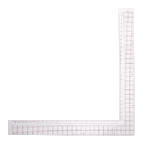 SOPOTUTU Professional Pink Plastic Shirt Ruler Guide for Clothing Pattern Drawing and Alignment