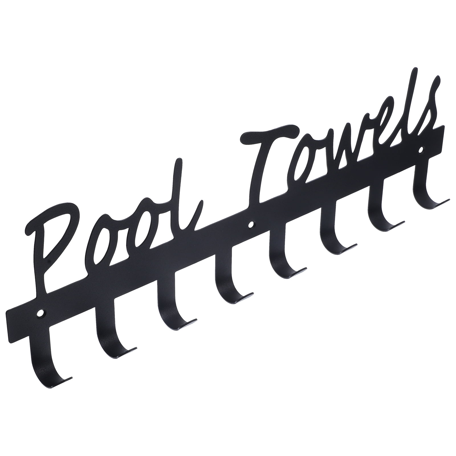 Hemoton Coat Hook Rack Wall Mounted Coat Rack Metal Coat Hook Rail for