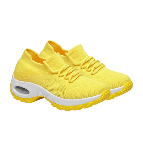 Hemoton Comfortable Sports Shoes Ladies Trainers Women 's Yellow