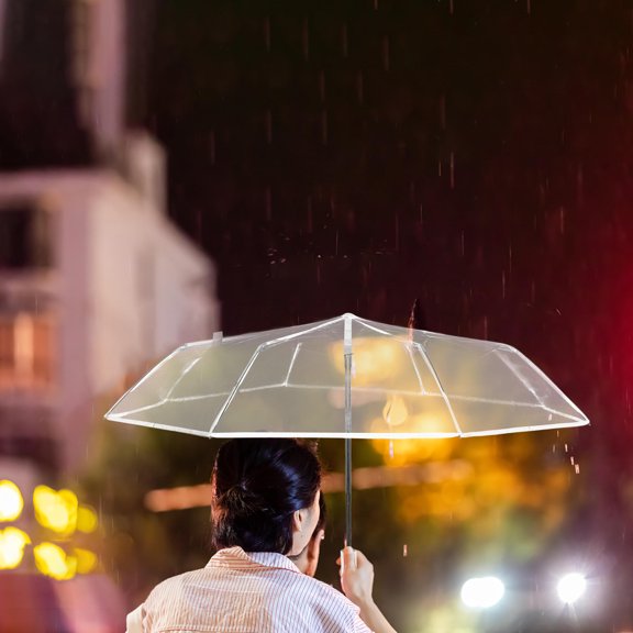 YOSADIER Compact Clear Umbrella with Automatic Folding for Easy Carry