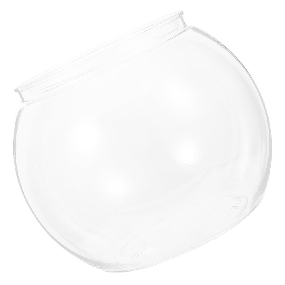 View of Hemoton Compact Fish Bowl Clear Pet Small Betta Fish Tank Desktop Fish ...