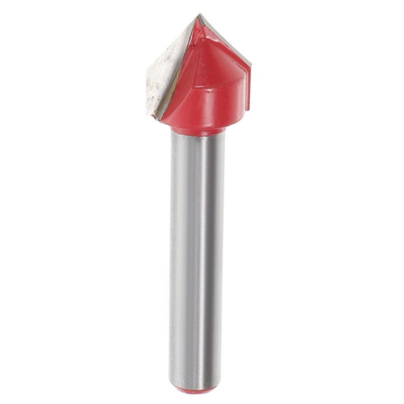 HEMOTON Woodworking V Groove Router Bit Made of Carbon Steel for Long Lasting Edges 90 Degree