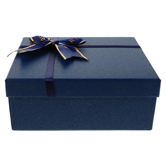 Hemoton Decorative Present Box With Ribbon And Lid Cosmetic Packaging Case Flower Arrangements Holder Container Romantic Party Favor Box For Men Women