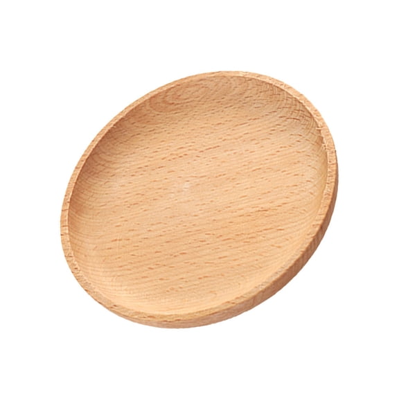 ORDDIART 1Pc Smooth Wooden Dessert Tray Beige for Fruit Storage and Table Decoration