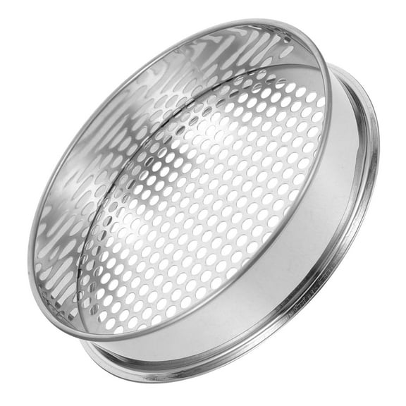 Hemoton Dirt Gravel Sifter Sieve Soil Sifter 20.50X20.50X5.20CM Silver