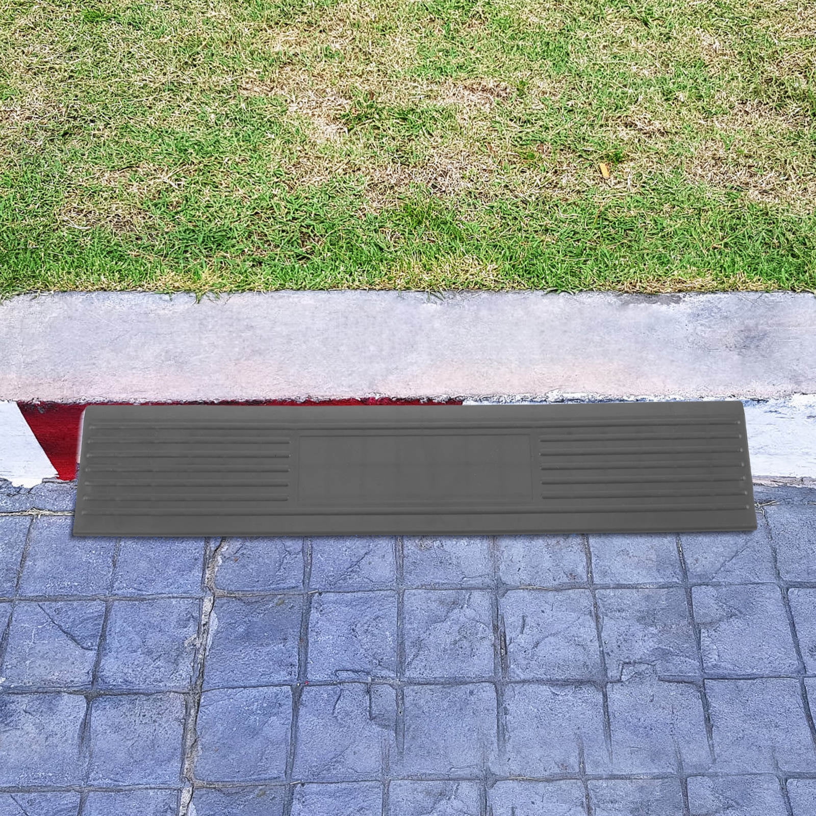 Hemoton Driveway Edge Guard Car Wash Ramp Garage Floor Curb Electric Scooter Ramp For Driveway Steps Doorway for Home And Outdoor Use