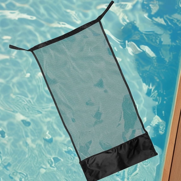RENACLIPY Black Swimming Mesh Chair Portable Durable Floating Bed with Pocket for Pools