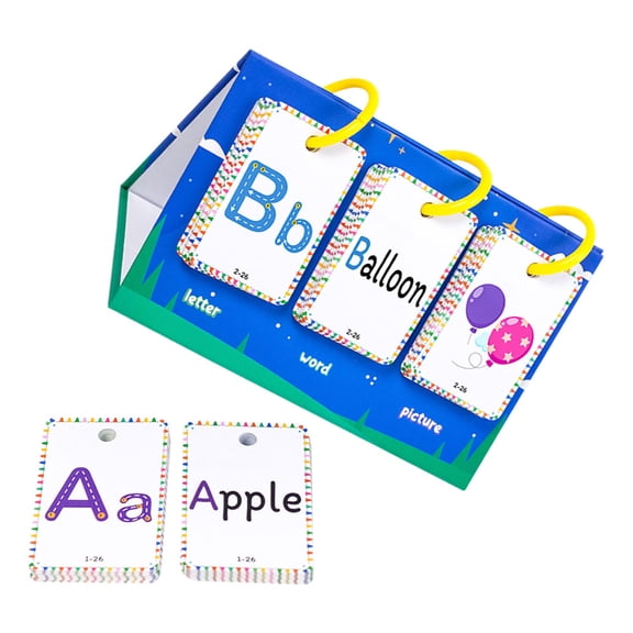RENACLIPY Early Childhood Alphabet Flash Cards Set, Multi-Material Educational Learning Tool for Toddlers and Preschoolers