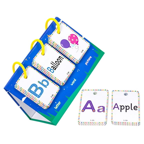 RENACLIPY Early Childhood Alphabet Flash Cards Set, Multi-Material Educational Learning Tool for Toddlers and Preschoolers