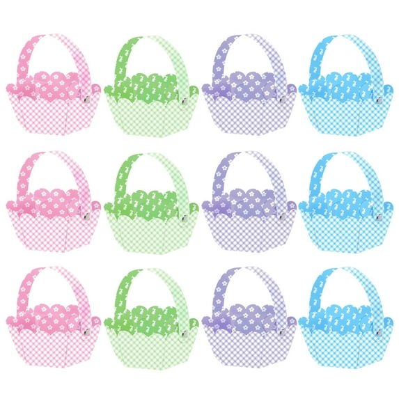 Hemoton Easter DIY Baskets, Adorable Egg Storage Baskets, Set of 12 Pieces