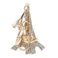thumbnail image 1 of Hemoton  Eiffel Tower Key Ring Charm with Keychain Decoration Golden, 1 of 8