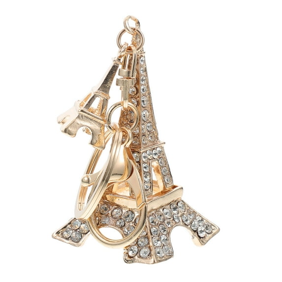 Hemoton Eiffel Tower Key Ring Charm with Keychain Decoration Golden