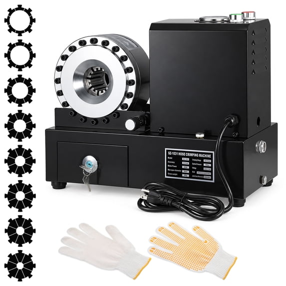 Hemoton Electric Hose Crimper Hydraulic Hose Crimping Machine with 8 ...