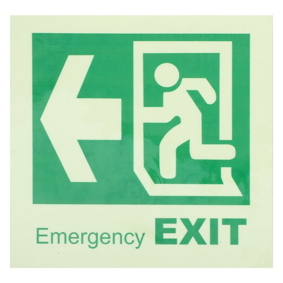 RENACLIPY Light Green Emergency Exit Sticker Luminous Material for Business Use
