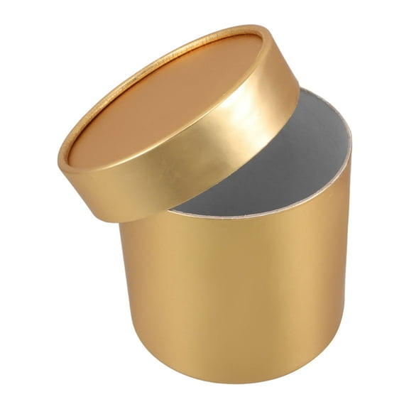 Hemoton Empty Flowers Arrangements Bucket Cylinder Mache Box Wedding Bouquet Flower Box Floral Box With Lid For Presents Birthday Golden