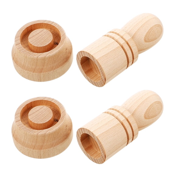 Hemoton FRCOLOR 2 sets Paper Pot Maker Wood Newspaper Plant Pot Maker Gardening Nursery Pot Making Tool for DIY Starter Pots Khaki Light Brown