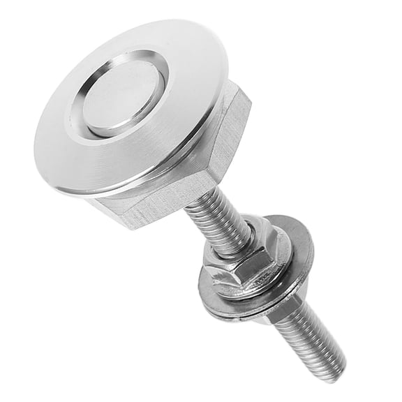 RENACLIPY Quick Release Hood Latch Pin 1Set Silver Aluminum Alloy Push Button Lock For Car Modification