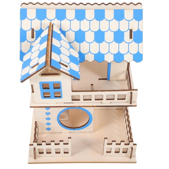 EXHUMKY Log Wood Hamster House Assorted Color 1Pack 7.07x7.07x6.29in