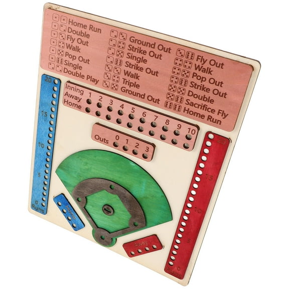 Hemoton Festival Baseball Board Game For Family Gatherings Wooden Baseball Game Board Tabletop Baseball Game Board Holiday Tabletop Baseball Game Board