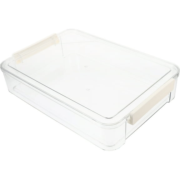 Hemoton File Box A4 Document Storage Box Clear File Container Photos Storage Box Certificate Storage Case