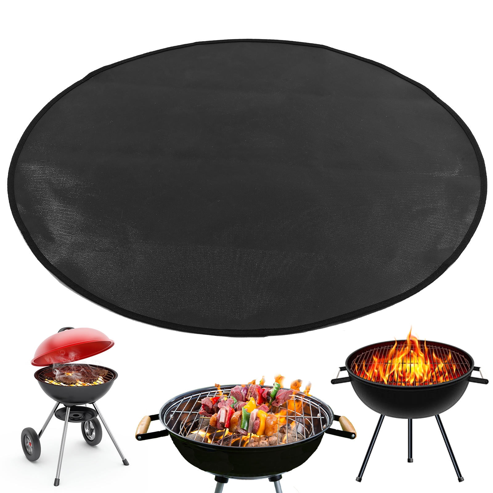 Hemoton Fire Proof Mat Pit for Deck Fireproof Fireplace Hearth Rugs ...