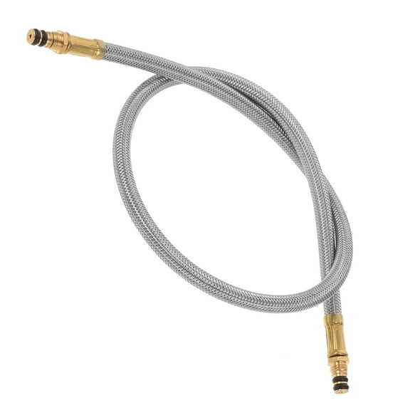 Hemoton Flexible Propane Line For Gas Stove, Propane Adapter Hose Gas Stove Connector For Gas Range, Stainless Steel Gas Hose For Rv Propane Tank 35cm