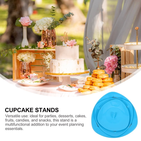 Hemoton Foldable Party Cake Stand Wedding Cupcake Stand For Party Pedestal Cake Stand Cake Holder Stand For Decorating Cupcake Tower Stand