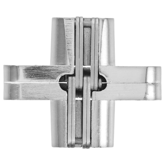 Hemoton Folding Cross Hinge For Doors Stainless Steel Hidden Door Hinges Invisible Hinges For Cabinet Doors Concealed Barrel Hinge For Wooden Boxes