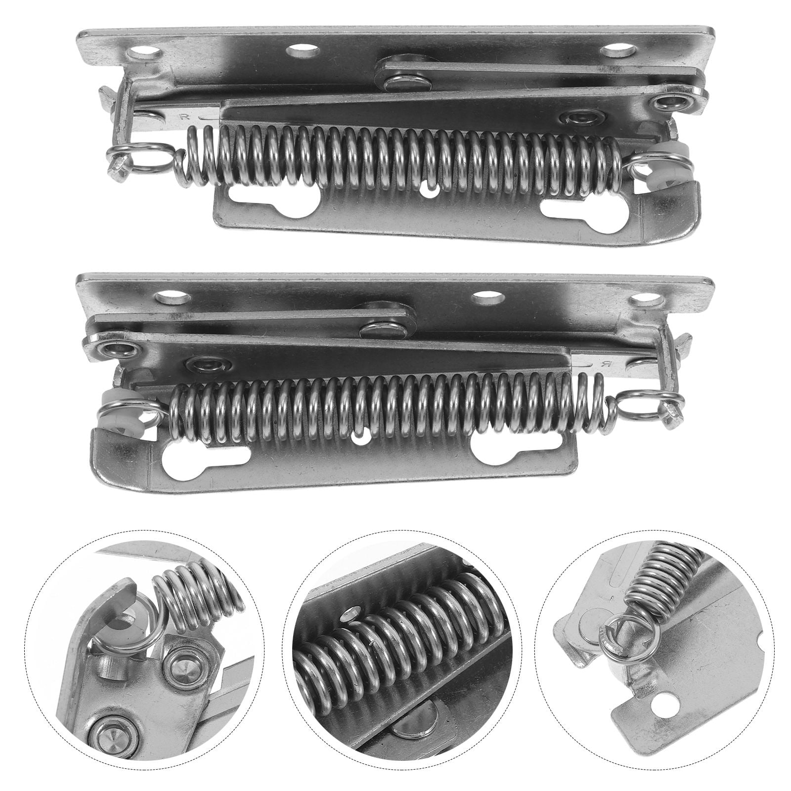 Hemoton Folding Spring Hinge Hidden Hinges for Cabinet Doors Silver ...