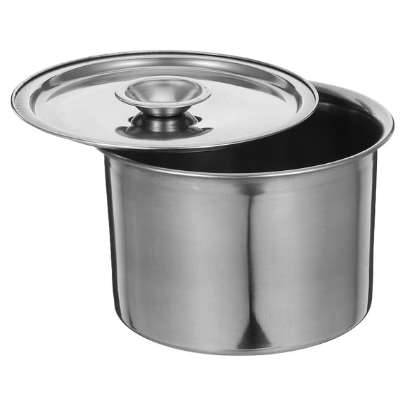 Hemoton Food Storage Container Ice Cream Holder Box Stainless Steel Freezer Container with Lid Reusable Fridge Organizer Case for Home