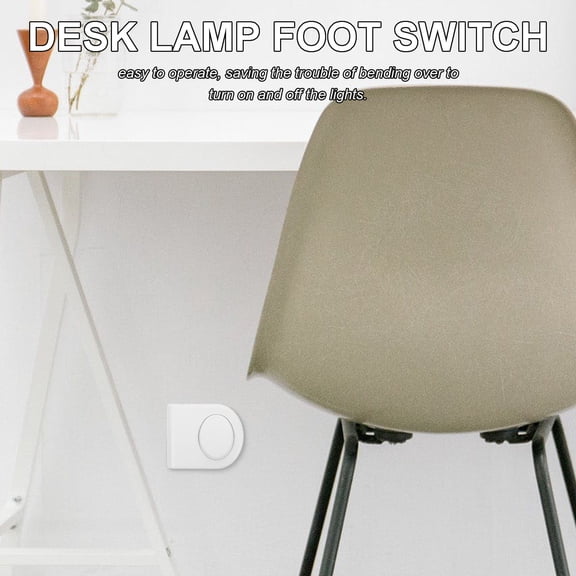 SOPOTUTU Floor Lamp Foot Pedal Switch, White Plastic, Simple Design, Versatile Usage, Home Interior