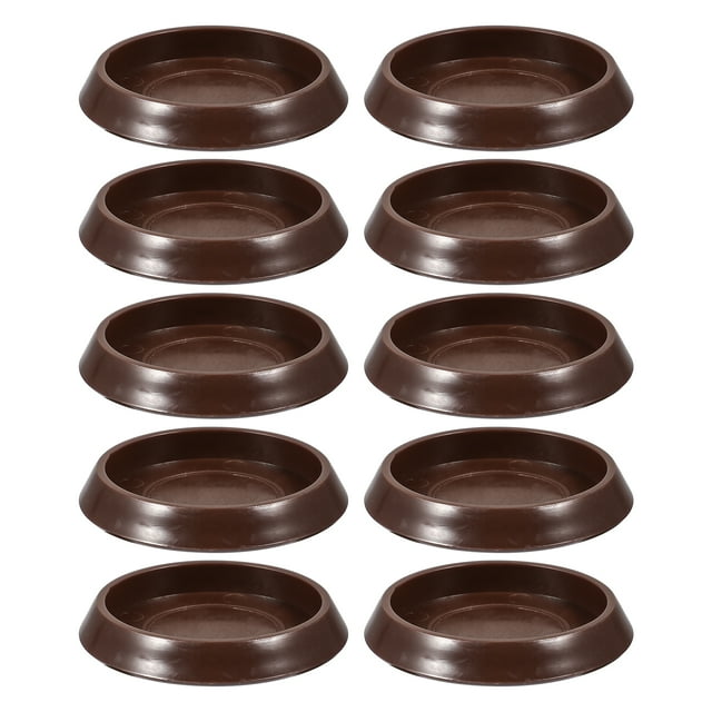 Hemoton Furniture Cups Round Caster Non Skid Coasters Rubber Pads Carpet Legs Hardwood Floors Wheel Stoppers