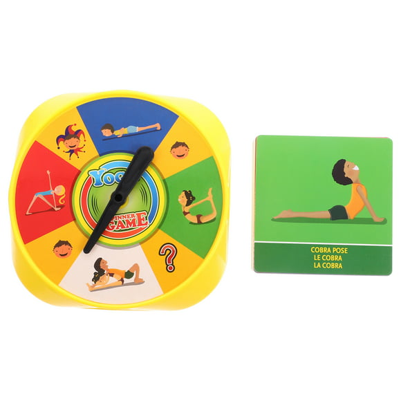 Hemoton Game Yoga Family Spinners Board Party Educational Kids Sports Interactive Games Pose Wheel Exercise Learning Train Favor