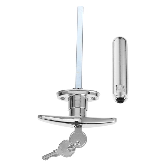 Sliding Door Lock Set with Zinc Alloy T Handle for Replacement Silver Color Ensures Security and
