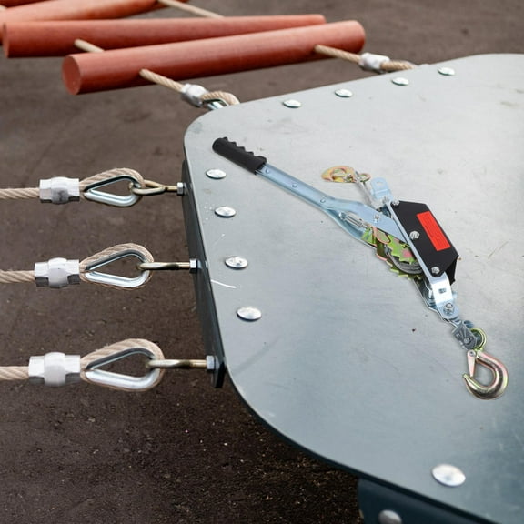 Hemoton Gear Power Puller Rope Come Along For Tree Felling Hand Power Puller Wire Tensioner Cable Puller Stretcher Portable Power Puller