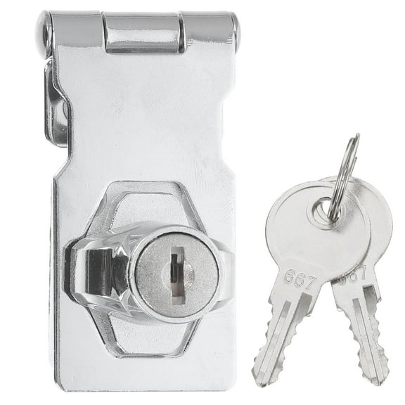 Hemoton  Glass Door Latch Anti-Theft Security Lock Locks Pantry Silver