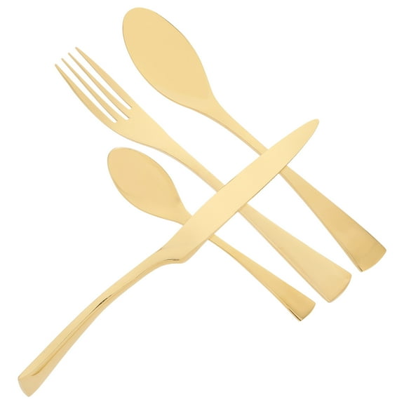 COOPHYA Serving Forks Set Golden Stainless Steel 1Set 9.9X0.8X0.7In