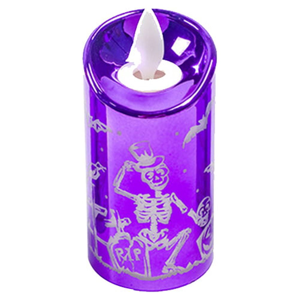 Hemoton Halloween Medium Size Flickering Candles LED Decorative Candle