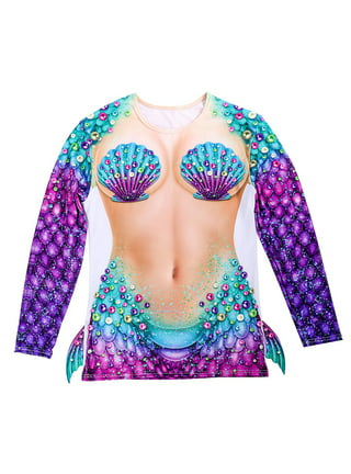 Mermaid shell top festival seashell bra party shirt - Kutee Boutique