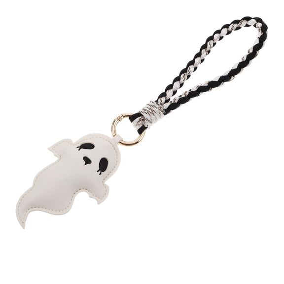 Hemoton Keychain in White, Unique PU Material Phone Charm with Wrist Strap, Available in Assorted Colors
