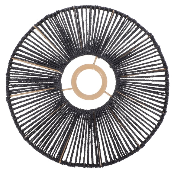 Hemoton Handmade Woven Paper Rope Pendant Lamp Shade, Creative Retro Ceiling Light Fixture for Restaurants, Cafes, Bars, Decorative Lampshade