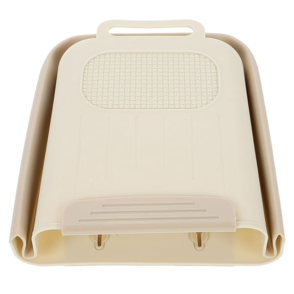 Hemoton Hanging Kitchen Trash Can Plastic Small Garbage Bin Hanging Waste Bin Cabinet Garbage Basket For Car Bedroom Bathroom Kitchen Office Sink Counter