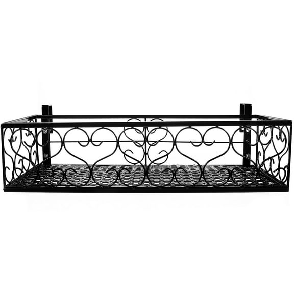 Hemoton Hanging Rack for Kitchen Windowsill Plant Stand Indoor Black