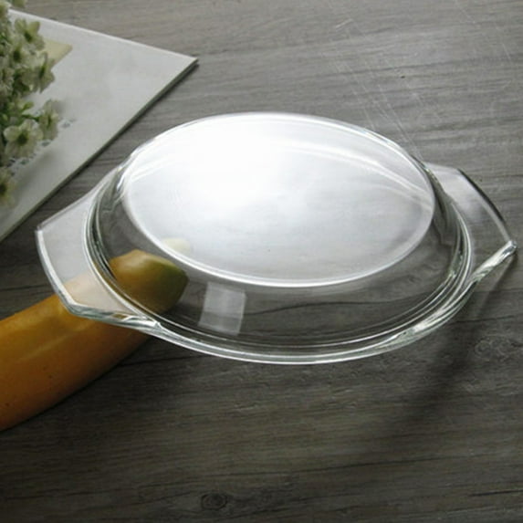 Hemoton Heat Resistant Microwave Splatter Cover Clear Glass Lid For Food For Dish Heating And Serving Kitchen Gadget Microwave Food Cover