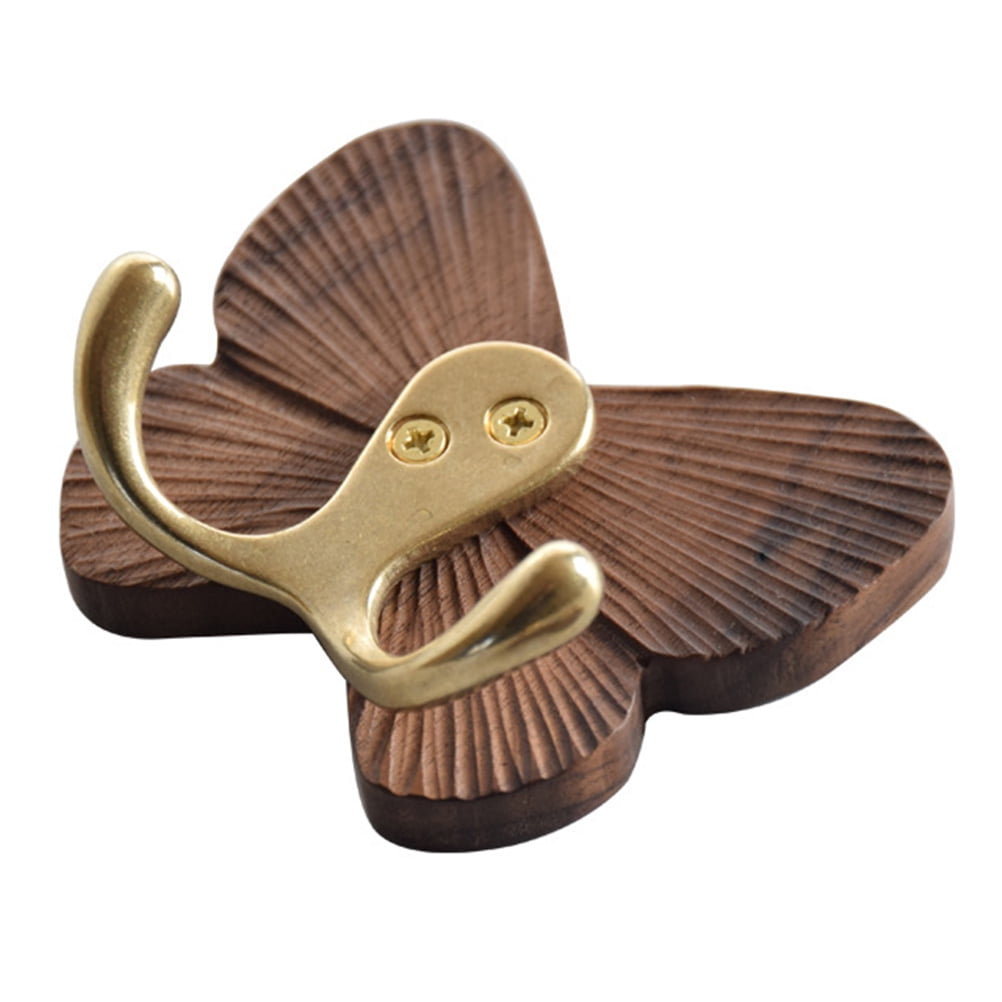 Hemoton Heavy Duty Clothes Rack Butterfly Coat Hook Wall Space-saving ...
