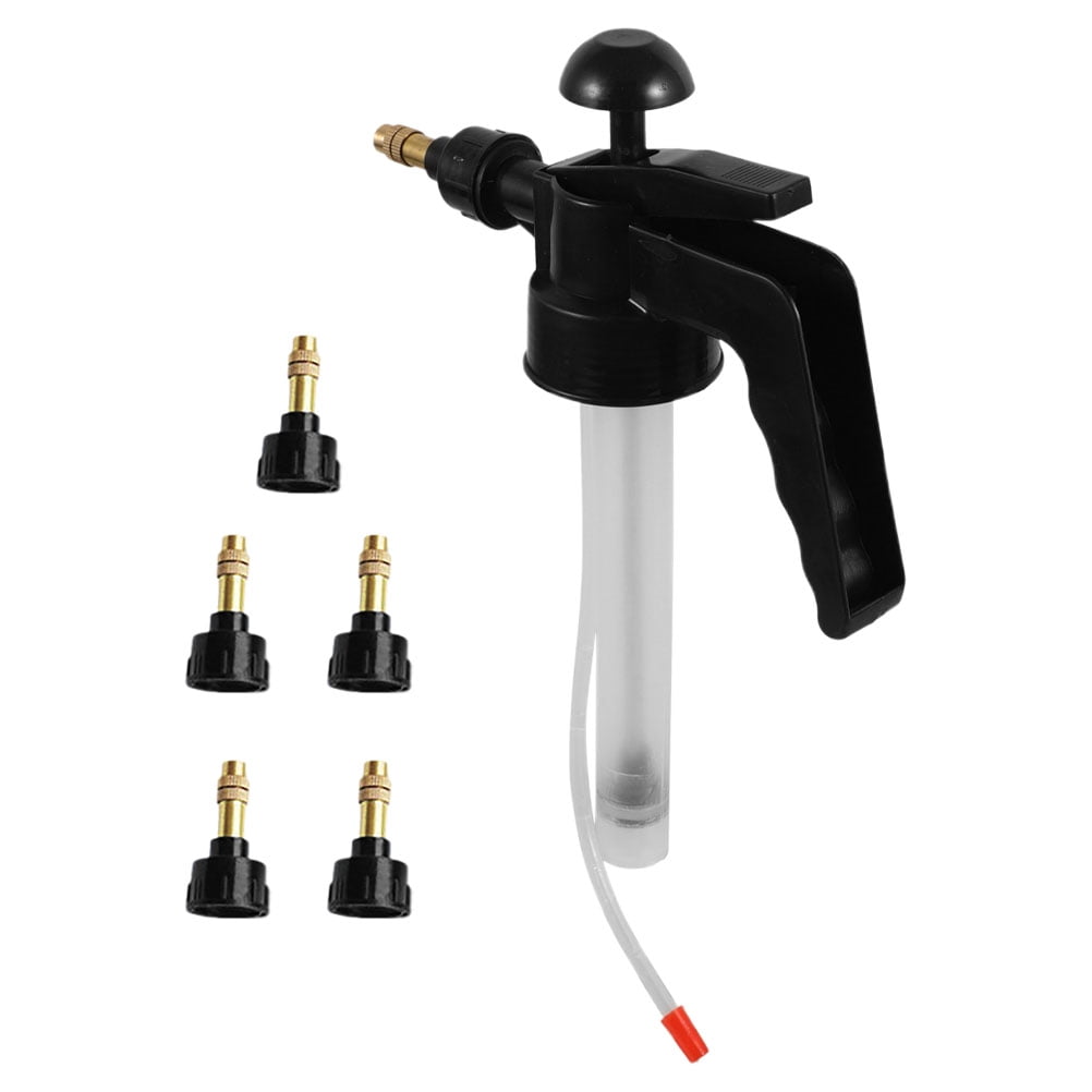 Decony Leak-Free, Chemical Resistant Spray Head 5 Pc. Industrial Spray Heads Auto/Car Detailing, Window Cleaning And Janitorial Supply. Heavy Duty Low-Fatigue Trigger And Nozzle