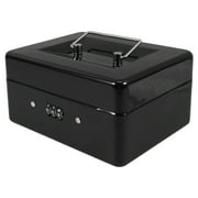 Hemoton Hidden Storage Box With Combination Lock Secure Metal Cash Box Safe Lock Box For Personal Lockable Money Safe Box With Removable Tray