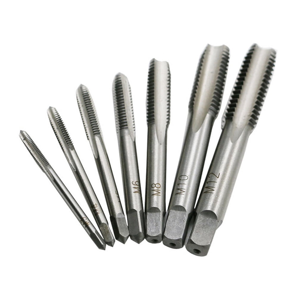 Hemoton High Carbon Steel Machine Screw Plug Tap High Steel Taper Plug and Bottom Taps Ground